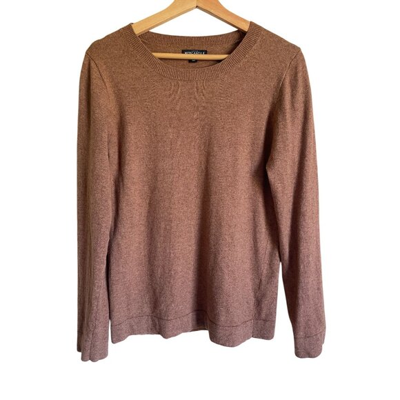 J. Crew Mercantile Teddie F5199 Wool Blend Brown Crewneck Pullover Sweater Size - Picture 2 of 7